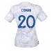 Cheap France Kingsley Coman #20 Away Football Shirt Women World Cup 2022 Short Sleeve